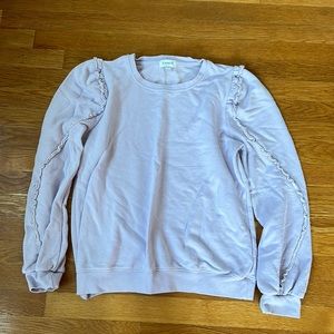 Puffed-Sleeve Light Crewneck